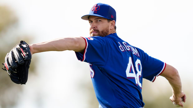Rangers pitcher Jacob deGrom. (Photo by Texas Rangers)